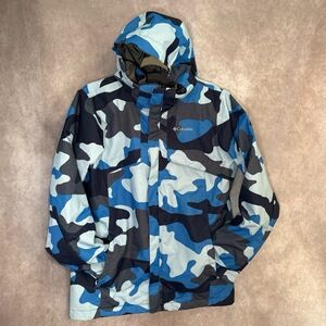 Columbia Bugaboo Interchange Jacket Blue Camouflage‎ Youth Size XL 18/20